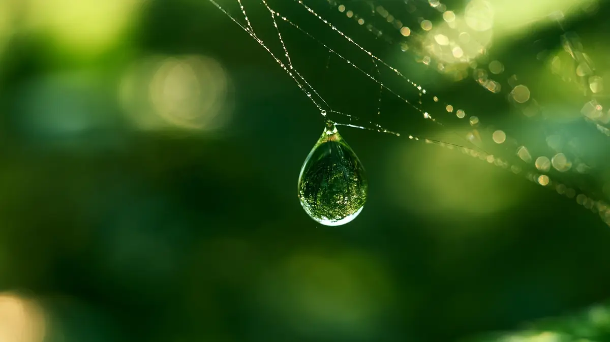 Macro Dewdrop on Web Midjourney提示词