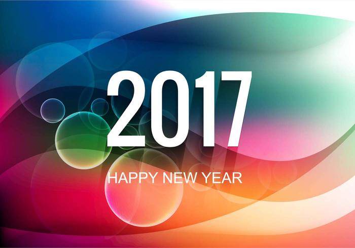 免费矢量新年2017年背景