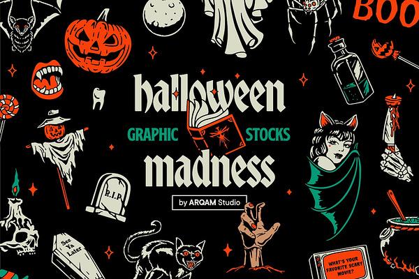 Halloween Madness Graphic Stocks