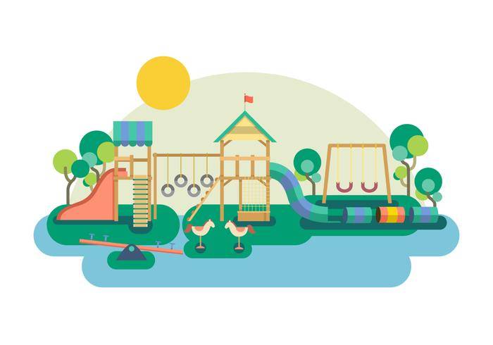 免费丛林健身房矢量图