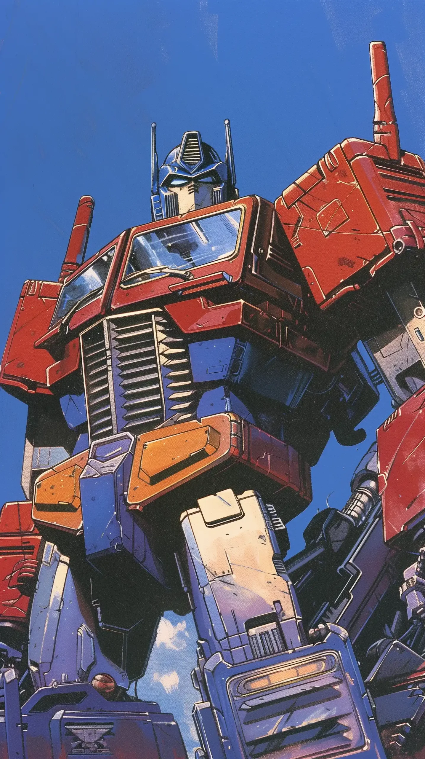 Moebius Distorted Optimus Prime Midjourney提示词