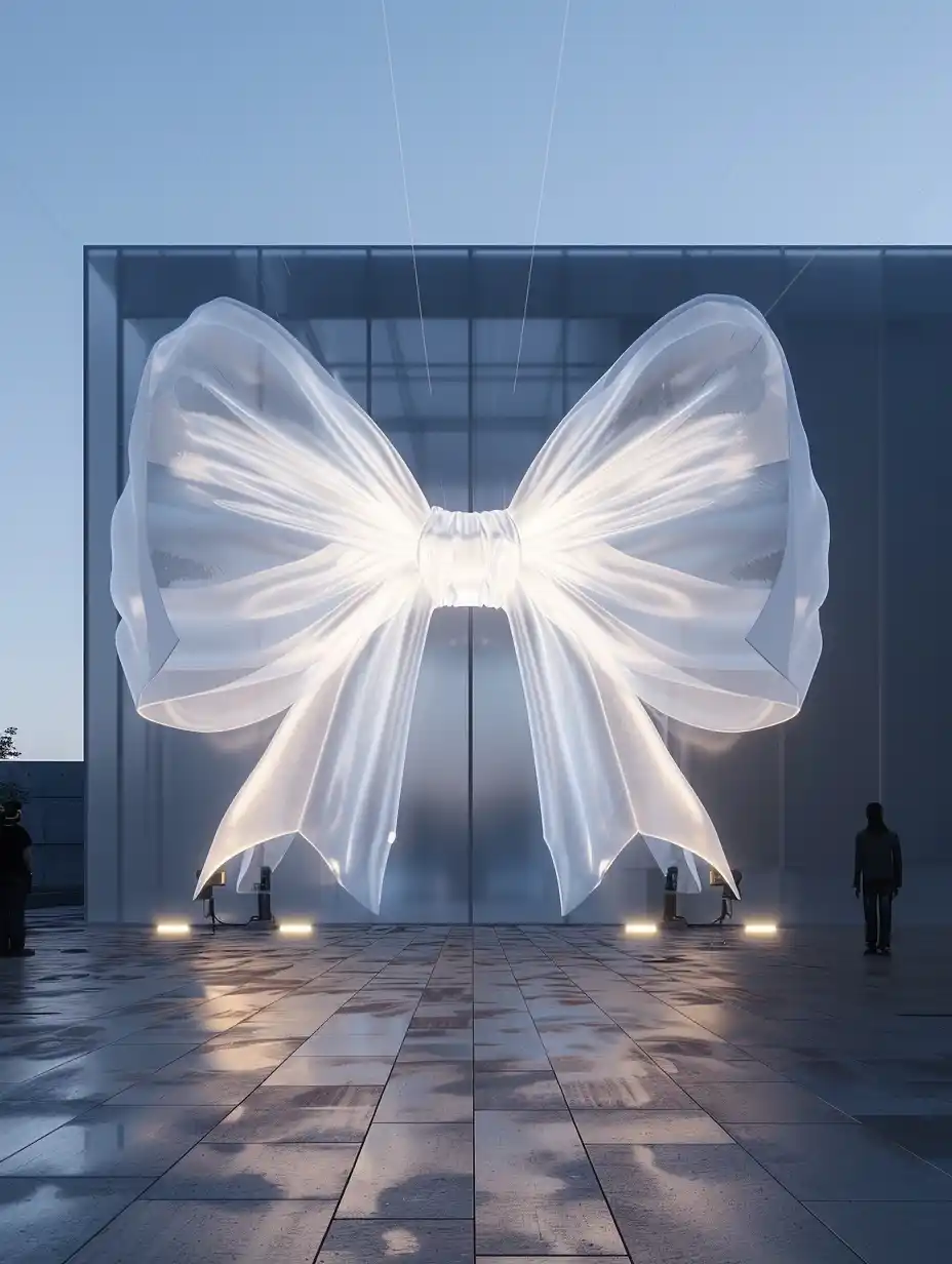 Plush Bow Installation C4D Midjourney提示词