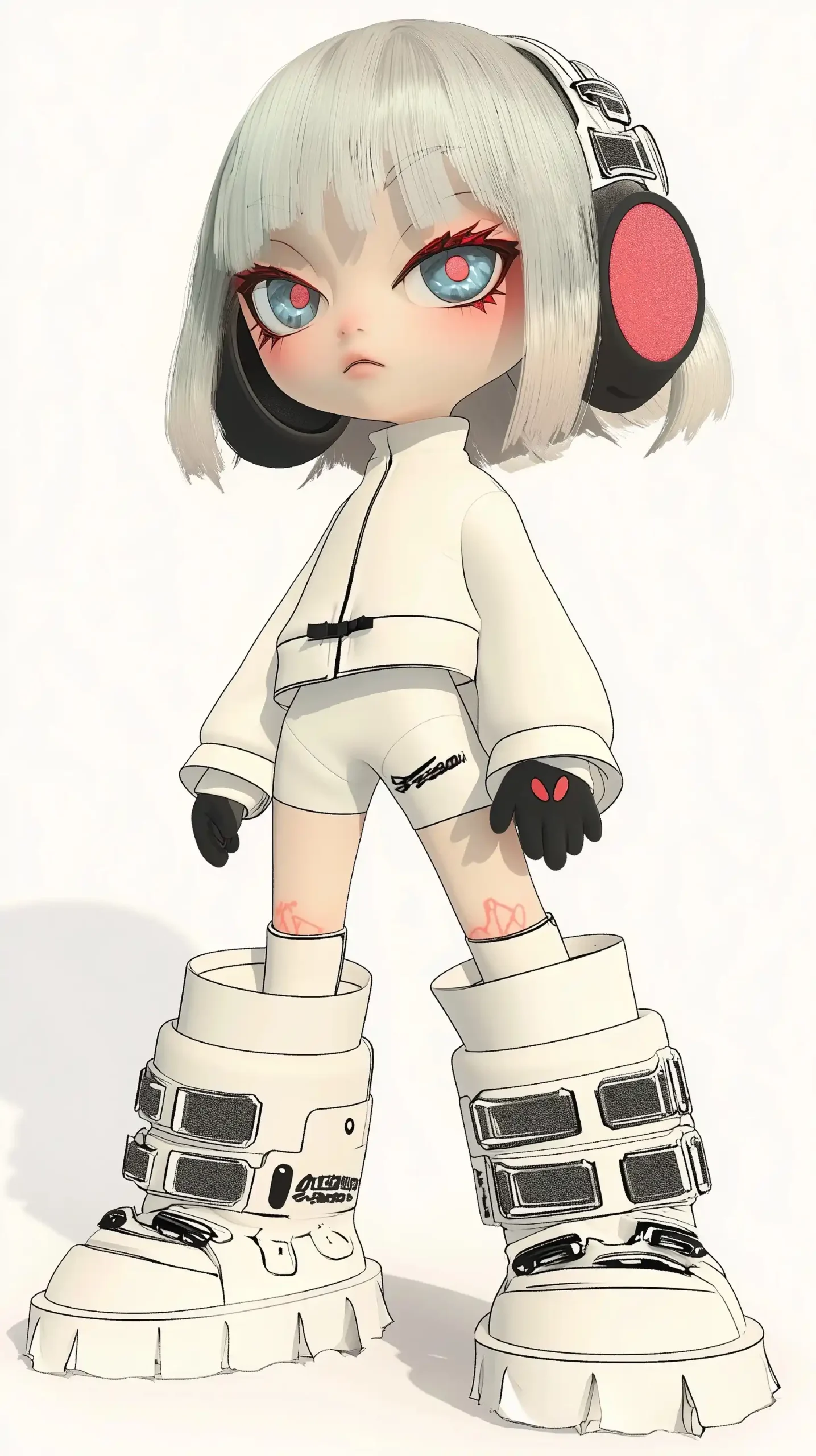 Chibi Japanese Girl Render Midjourney提示词