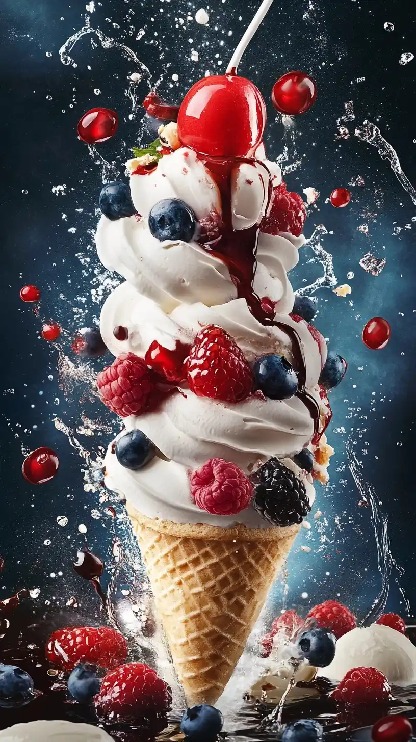 Dessert Poster Illustration Midjourney提示词
