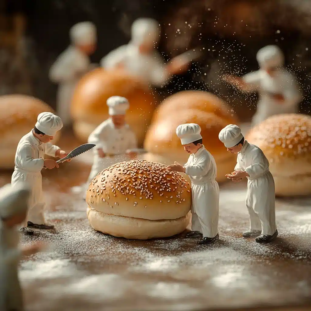Miniature Chefs Baking Buns Midjourney提示词