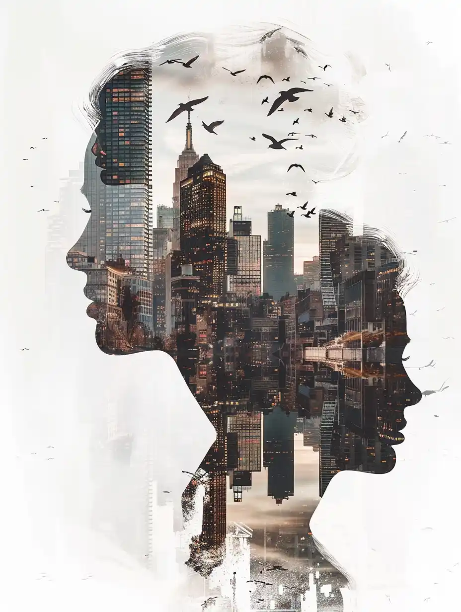 Surreal Urban Unity Midjourney提示词