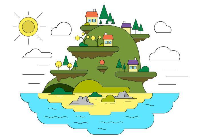 免费景观矢量图