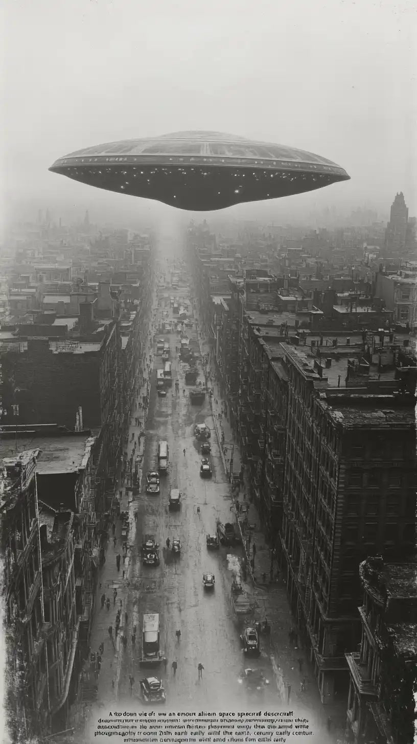 Alien Craft Aerial Photography Midjourney提示词