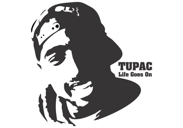 图帕克Shakur T恤设计矢量