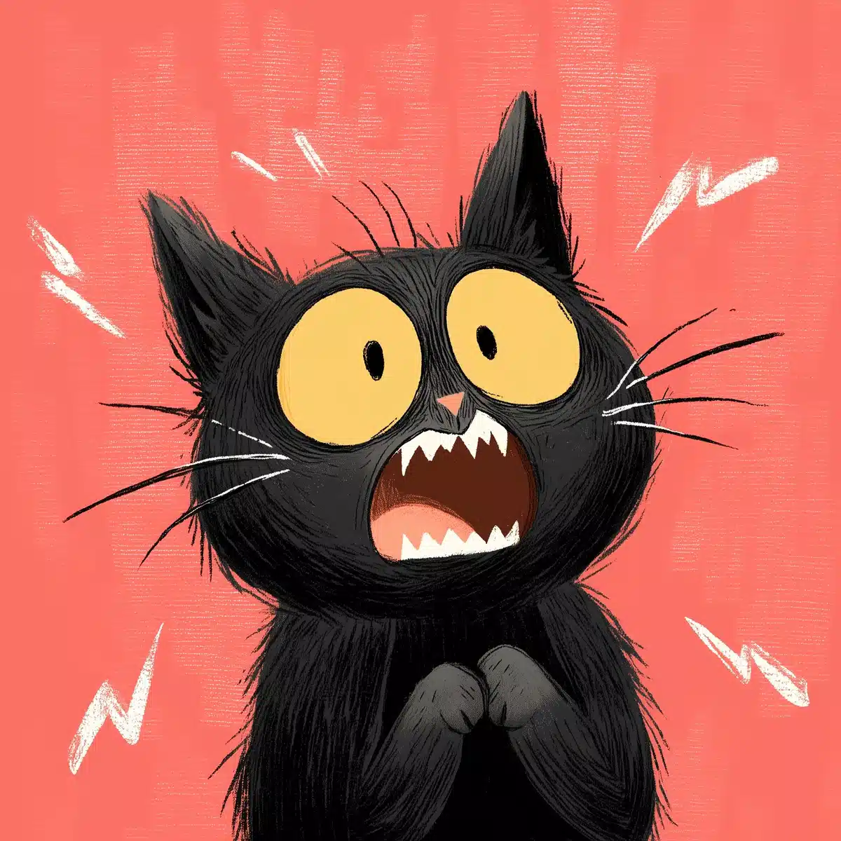 Charming Cat Illustration Midjourney提示词
