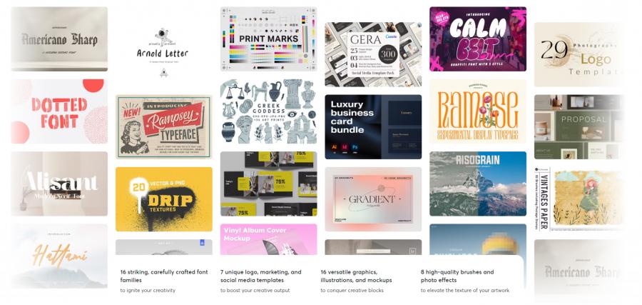 2024年的9月creativemarket.com网站分享价值高达 1000 美元的素材资源打包下载
