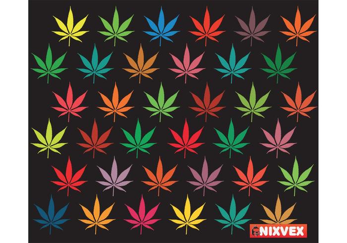 NixVex免费矢量五颜六色的树叶