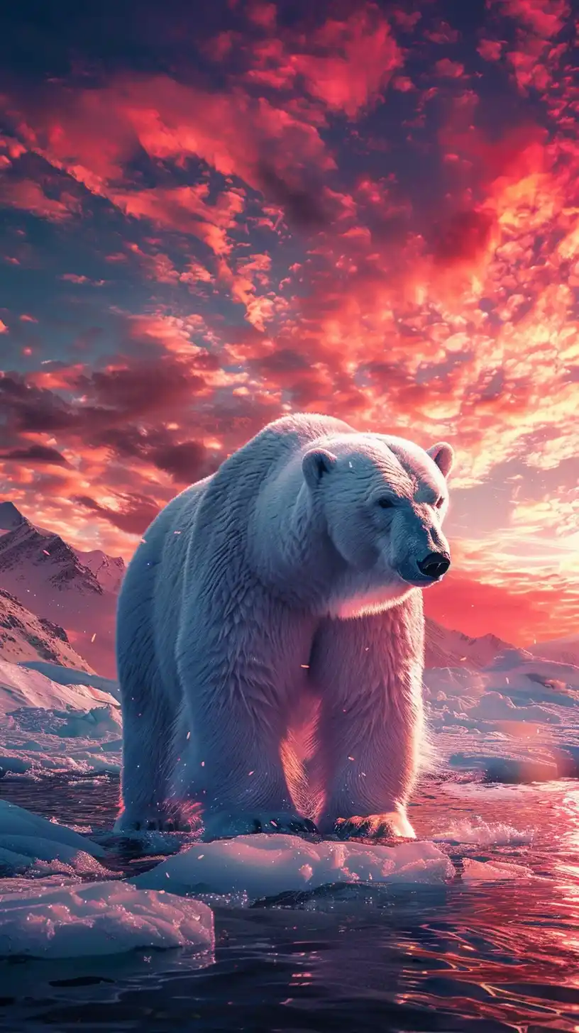 Dreamscape Polar Bear Ultracolours Midjourney提示词
