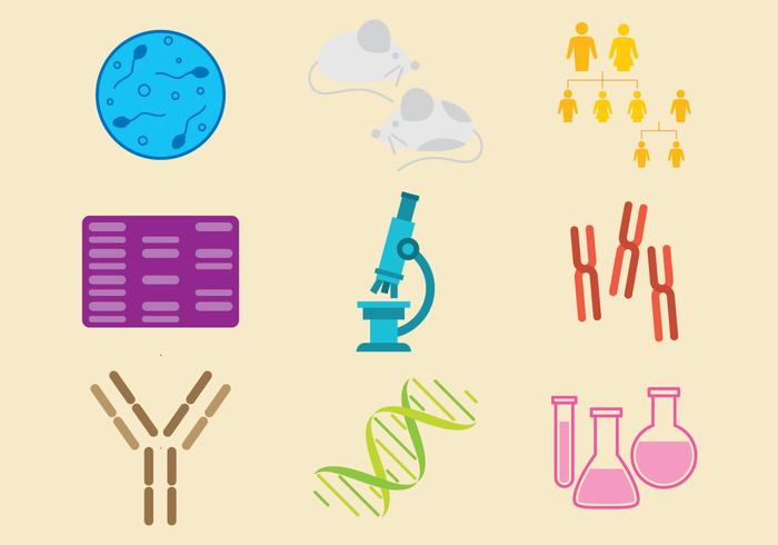 分子生物学图标矢量