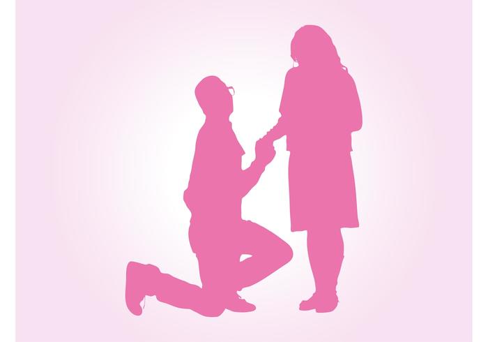 婚姻的提案矢量
