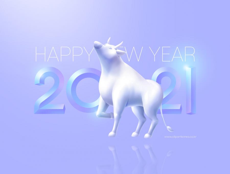6款20201年辛丑年牛年快乐新年新春展板PSD素材