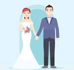 卡通婚礼新人