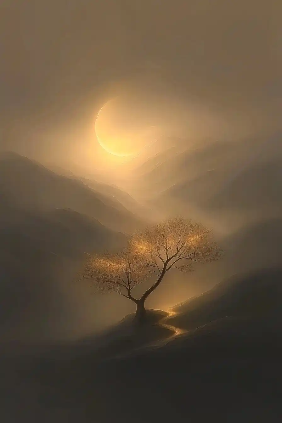 Surreal Palm Trees Desert Midjourney提示词