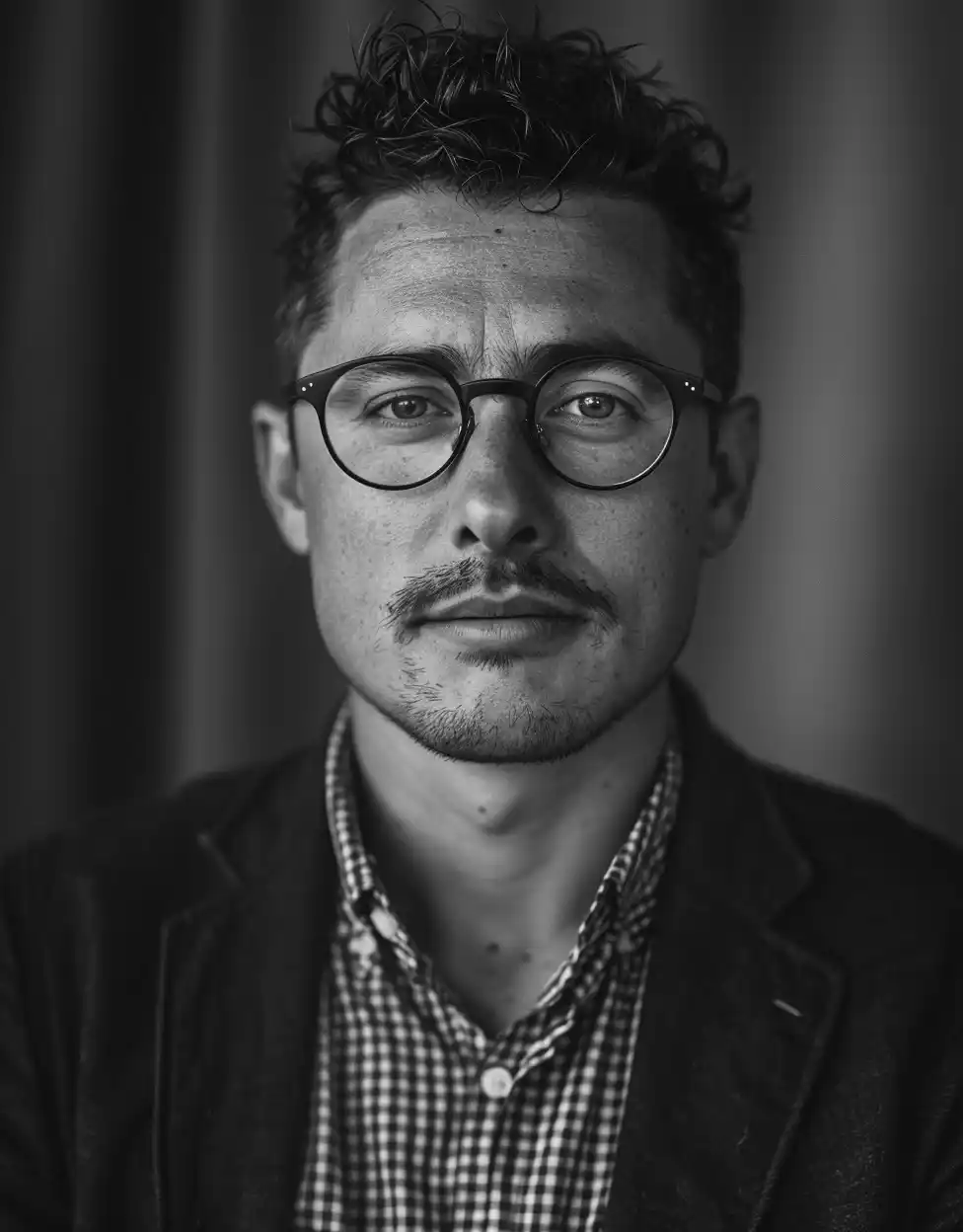 Monochrome Gentleman Portrait Midjourney提示词