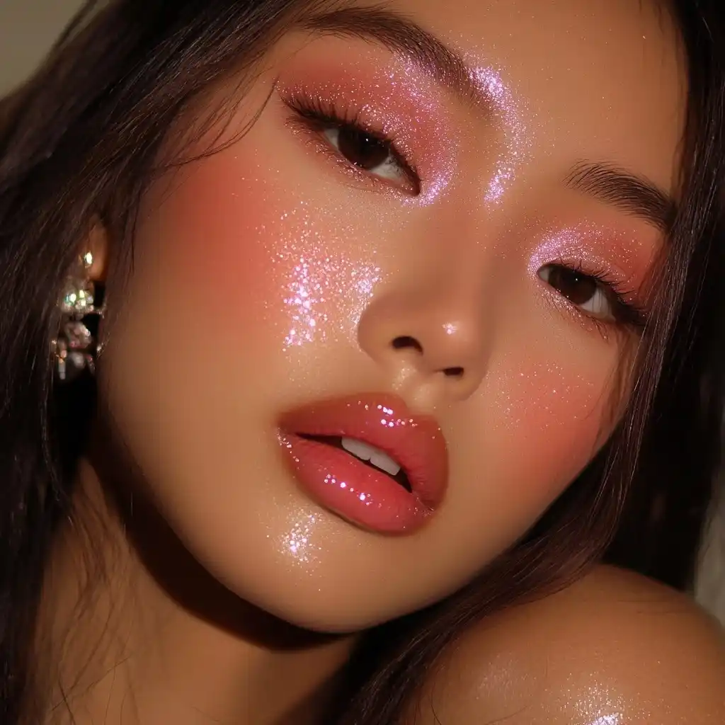 Cosmetic Glamour Dewy Elegance Midjourney提示词