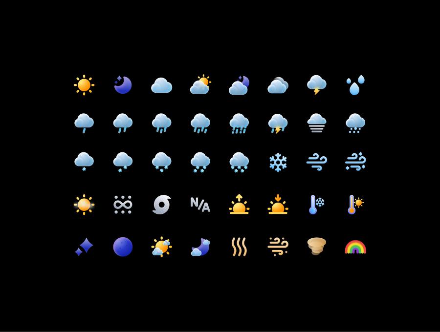 MGC Weather Icons Pack v1.2 120个顶级天气图标