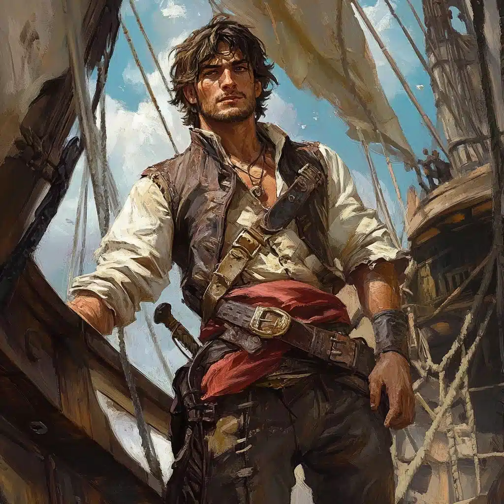Simple Pirate on Ship Midjourney提示词