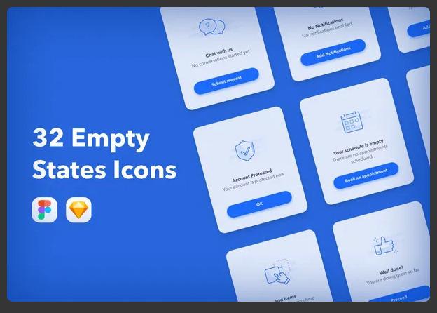 32 Empty States Icons