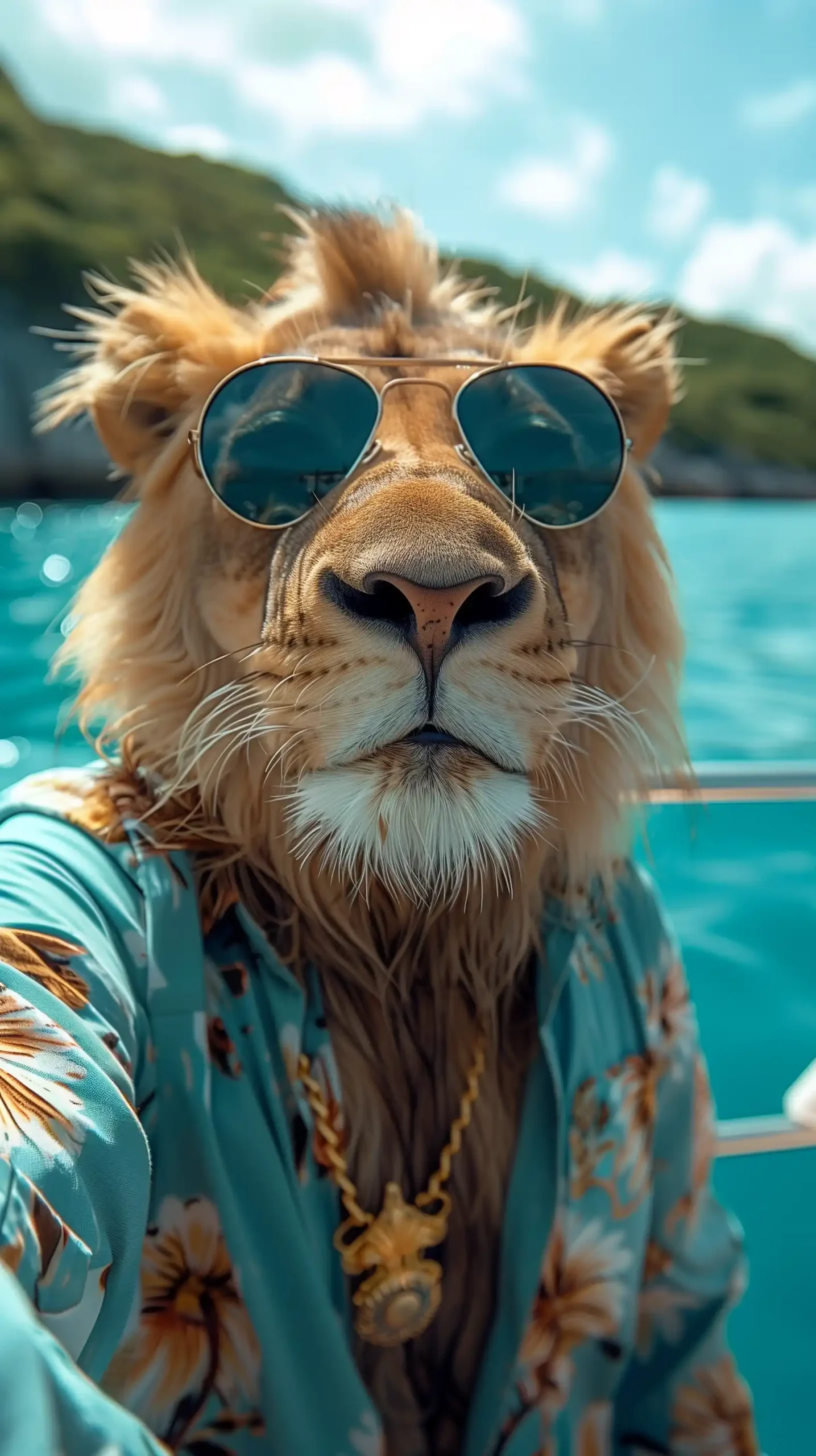 Raw Selfie on Yacht Midjourney提示词
