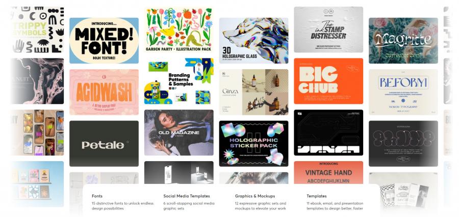 2023年的8月creativemarket.com网站分享价值高达 1000 美元的素材资源打包下载