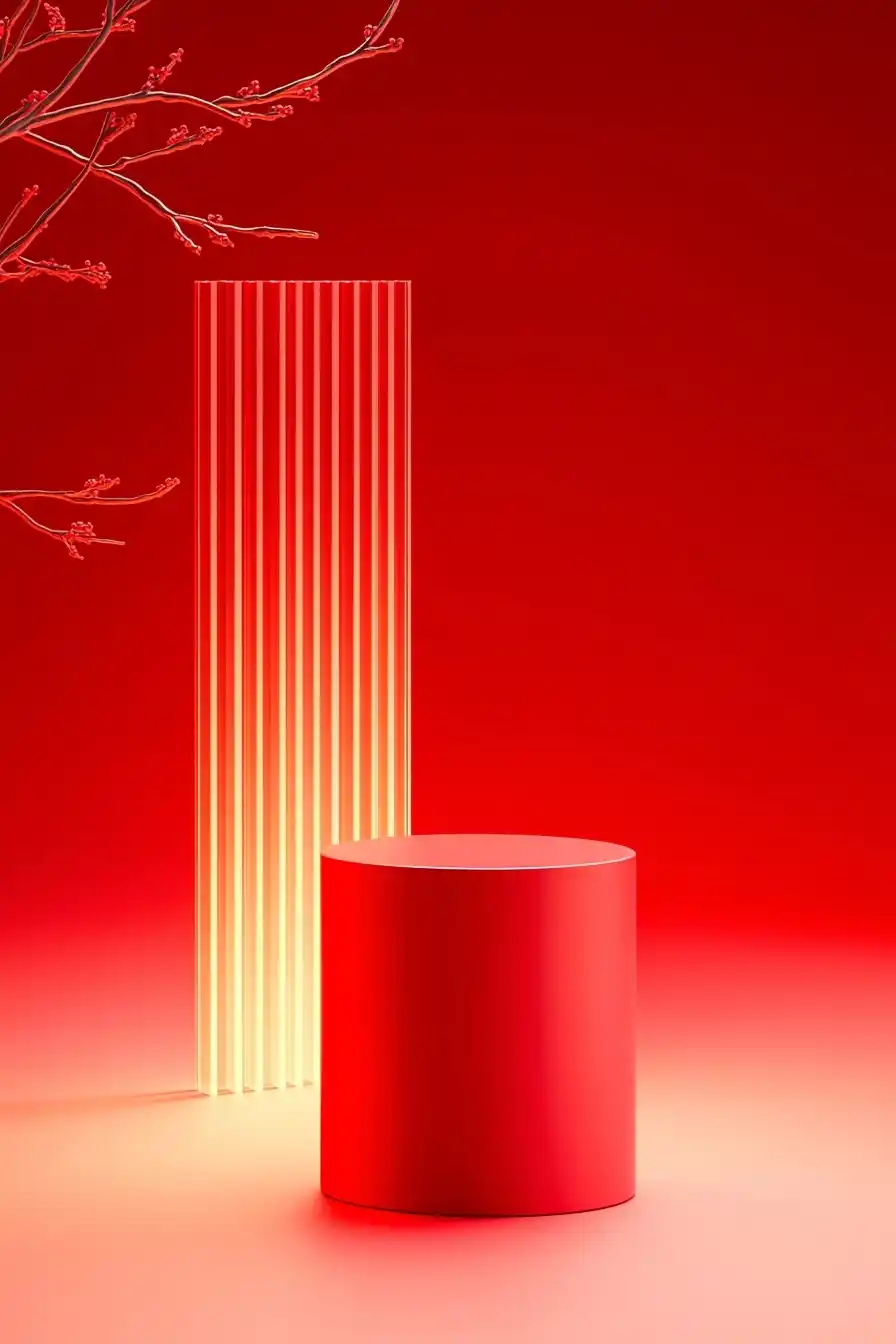 Minimalist Podium with Glass Midjourney提示词