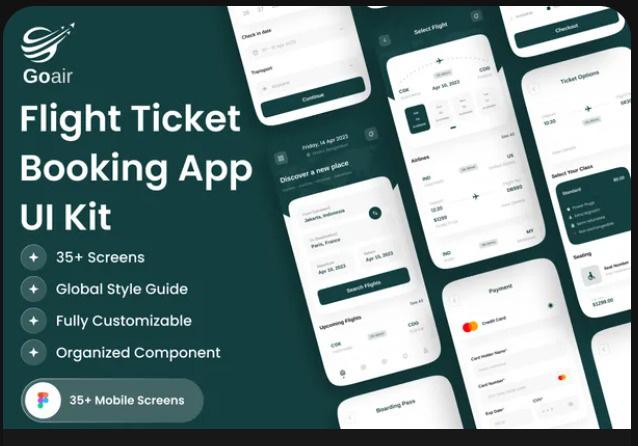 Goair - Ticket Booking App UI Kit