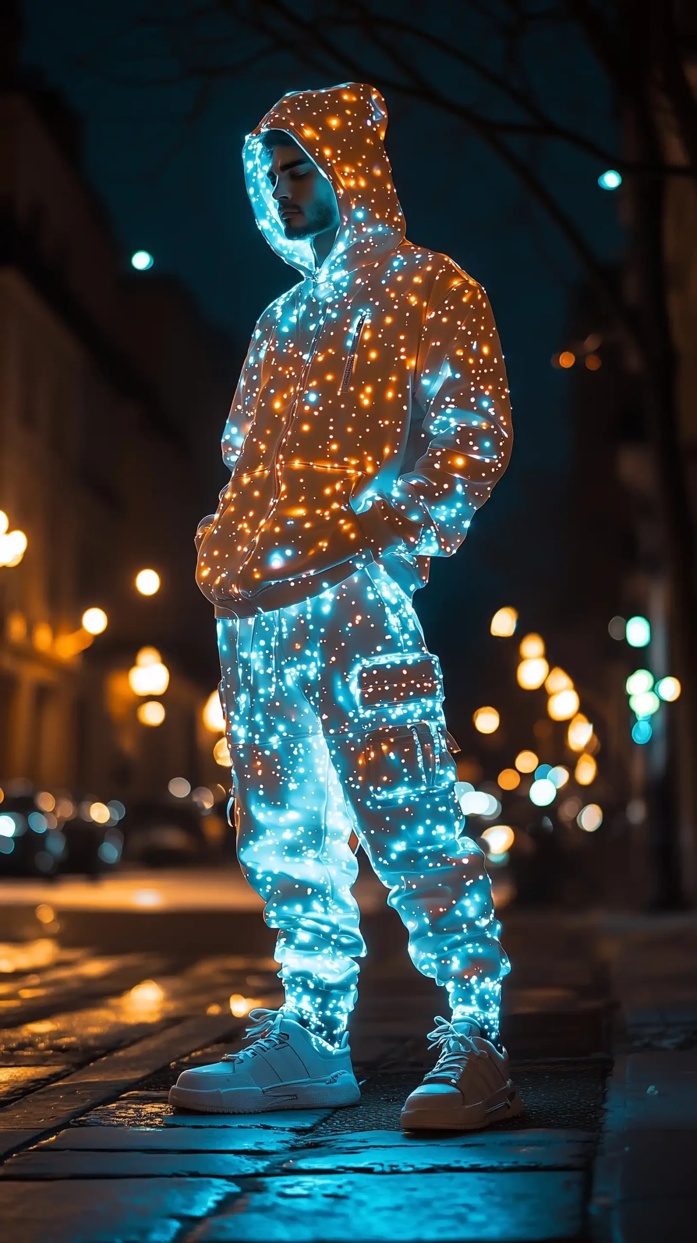 Bioluminescent Christmas Tracksuit Midjourney提示词
