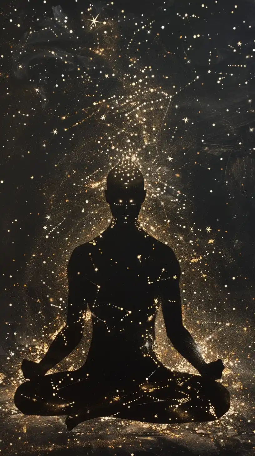 Cosmic Meditator Starlit Aura Midjourney 提示词生成效果