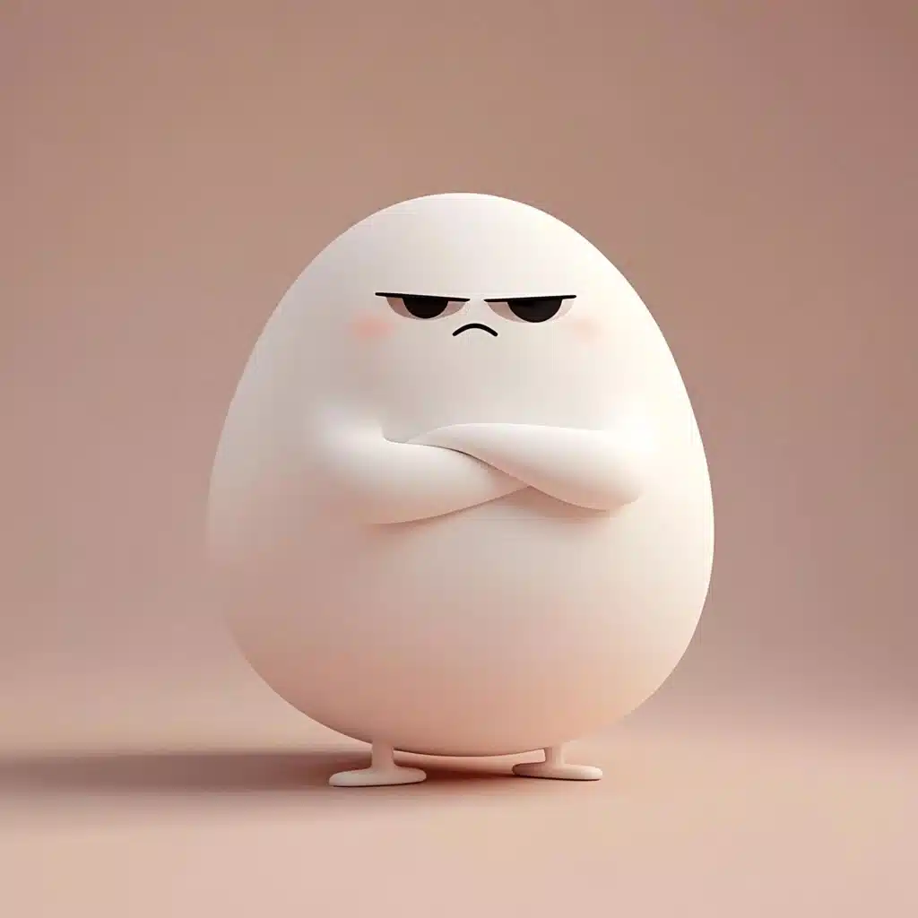 Minimalist Cartoon Character Blunty Midjourney提示词