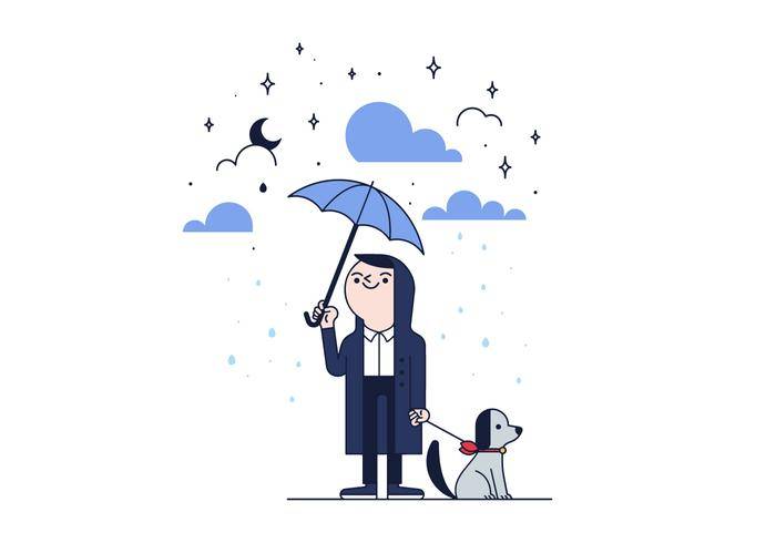 免费雨矢量