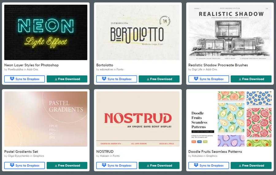 （2021年6月2日）CreativeMarket网站本周免费资源打包