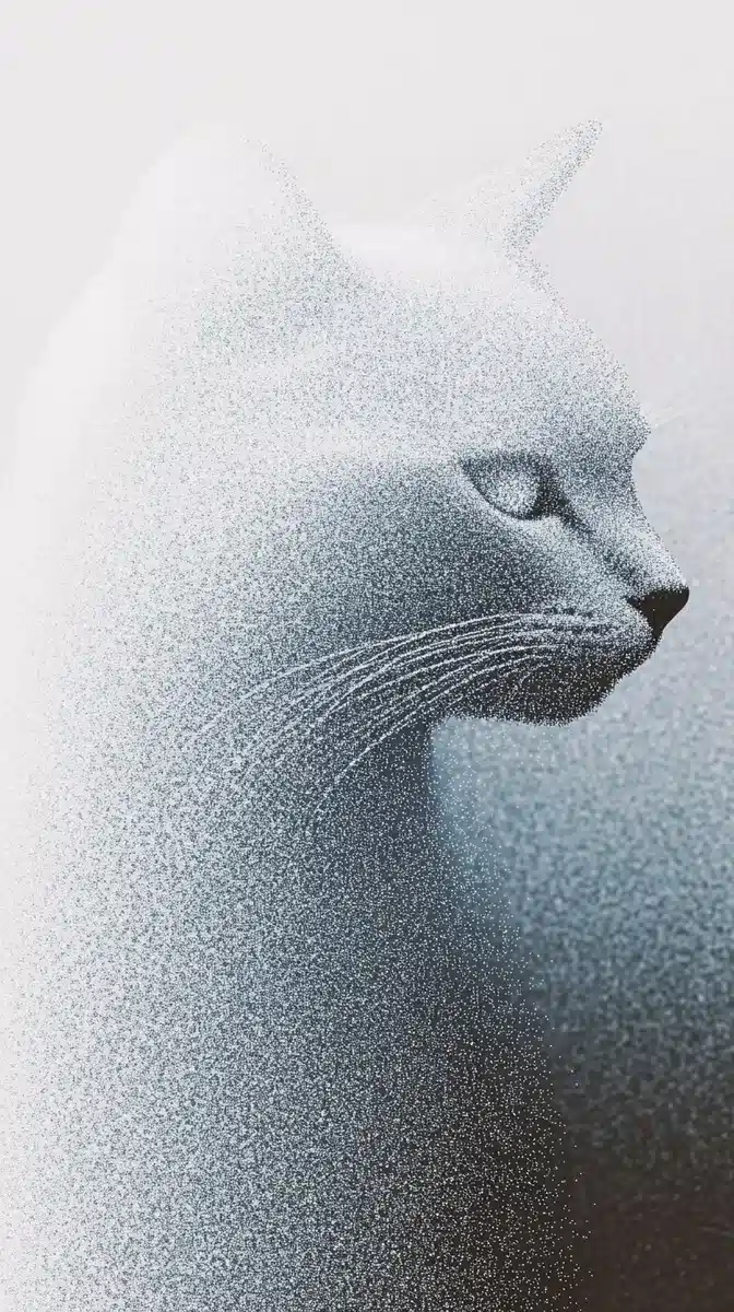 Realistic Black Cat Illumination Midjourney提示词