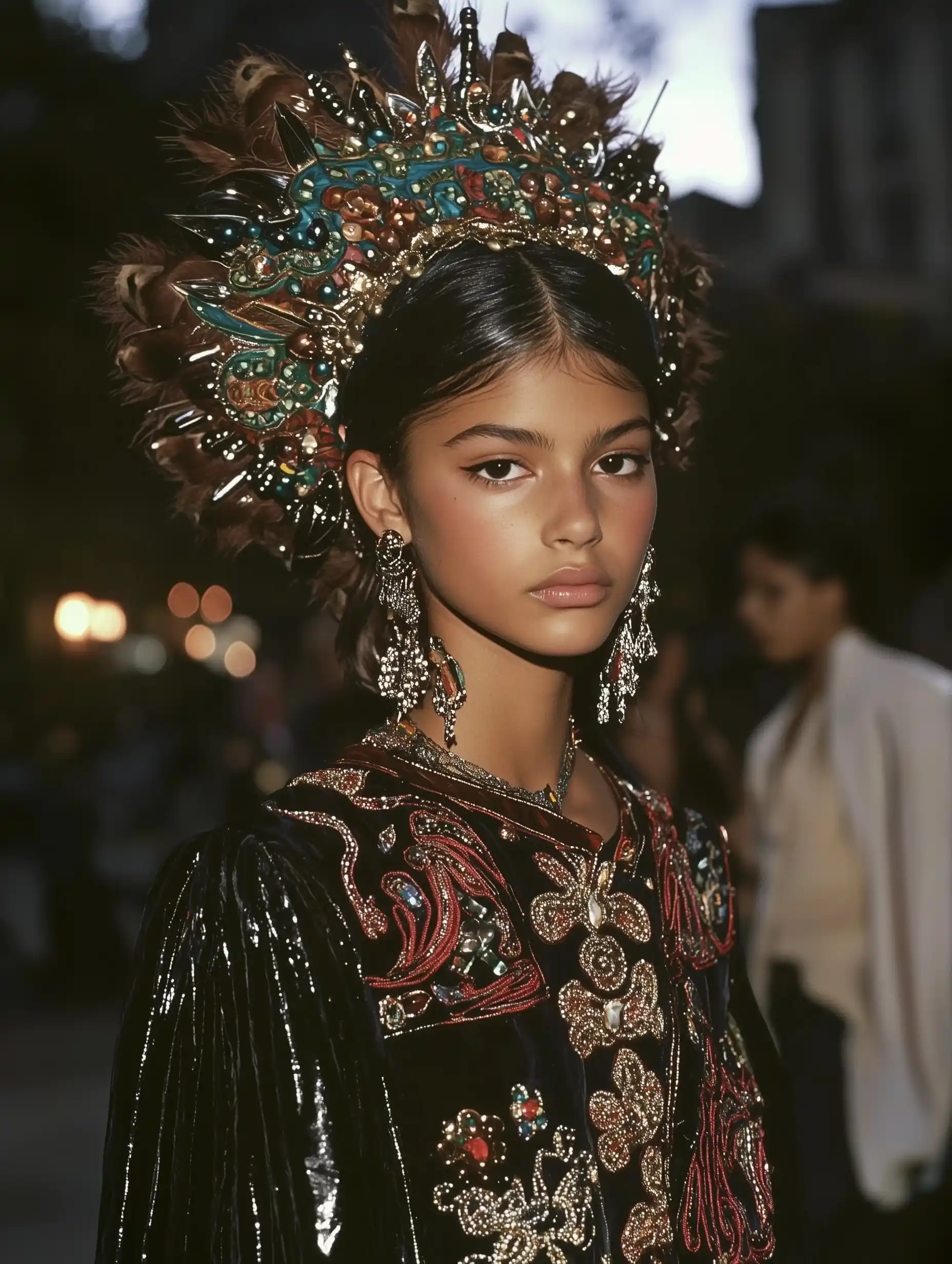 Alebrije Fashion Model Backstage Midjourney提示词