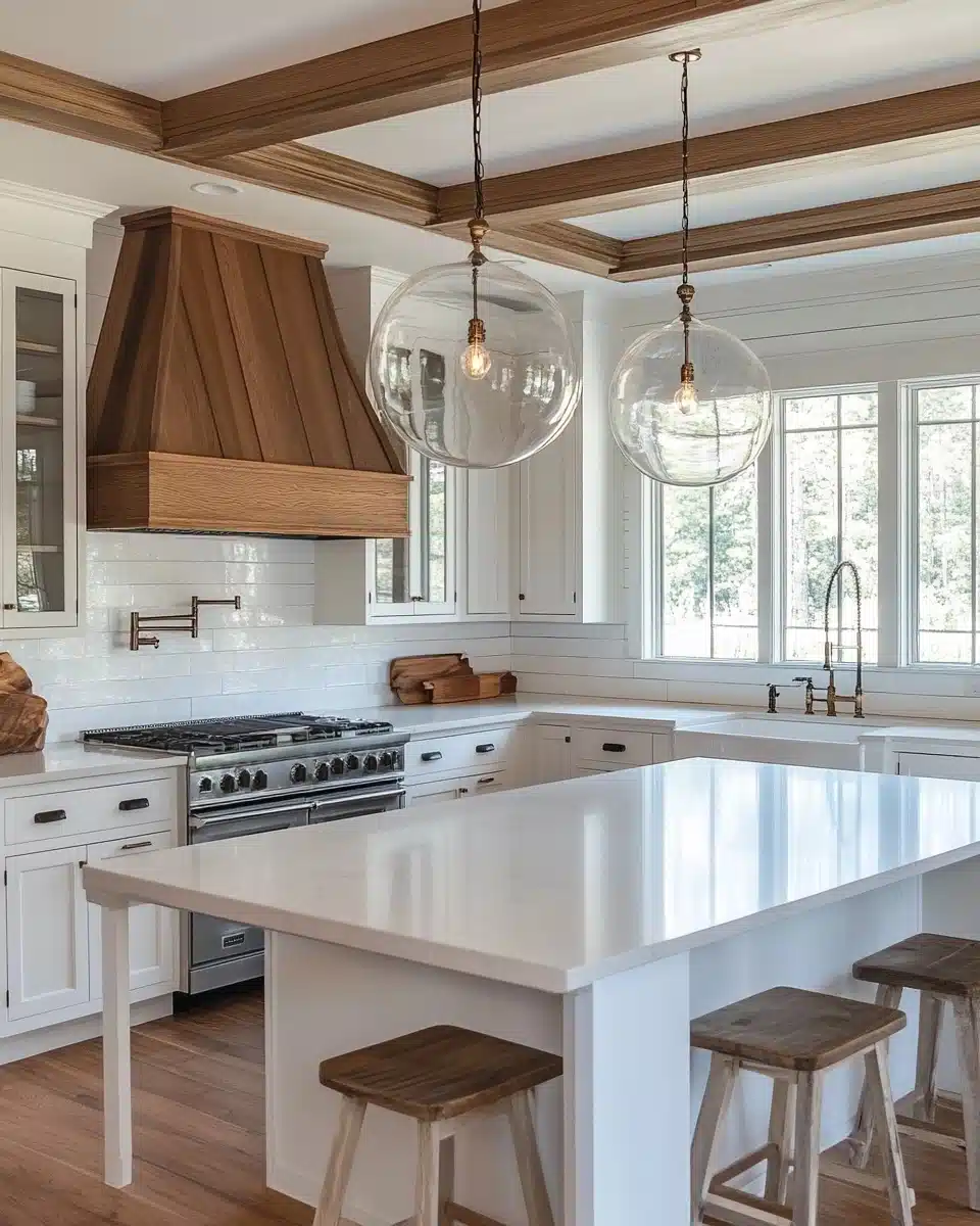 Realistic Southern Farmhouse Kitchen Midjourney提示词