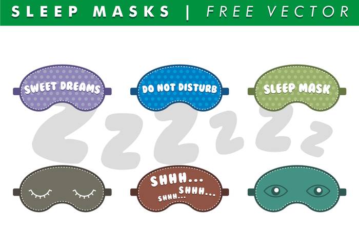睡眠面具免费矢量
