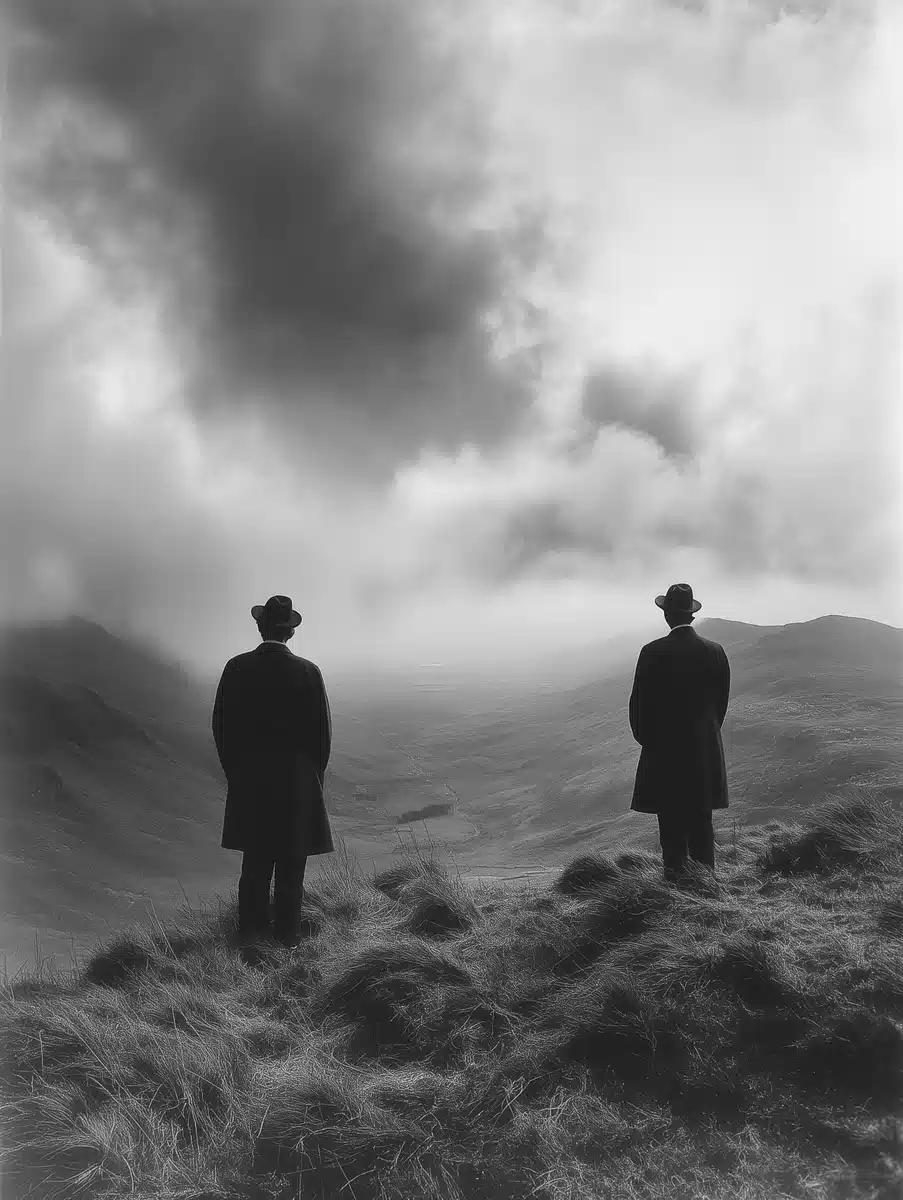 Farmers Overlooking Vale Midjourney提示词