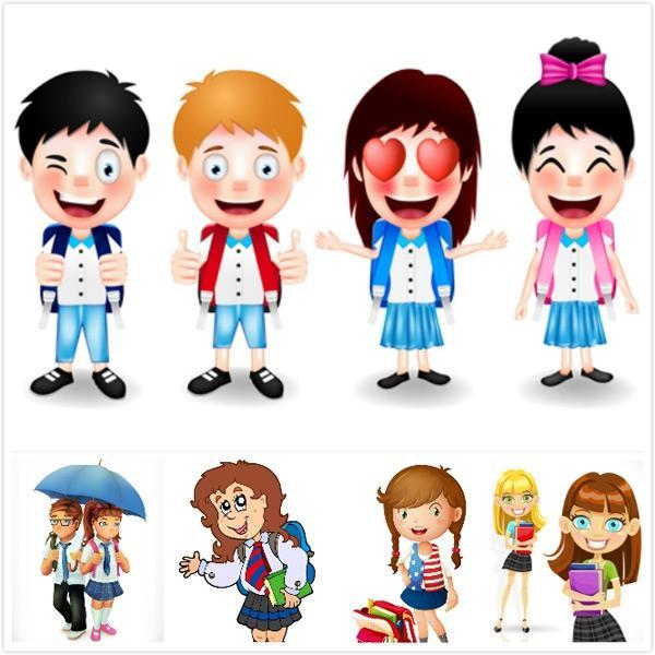 背着书包的小学生