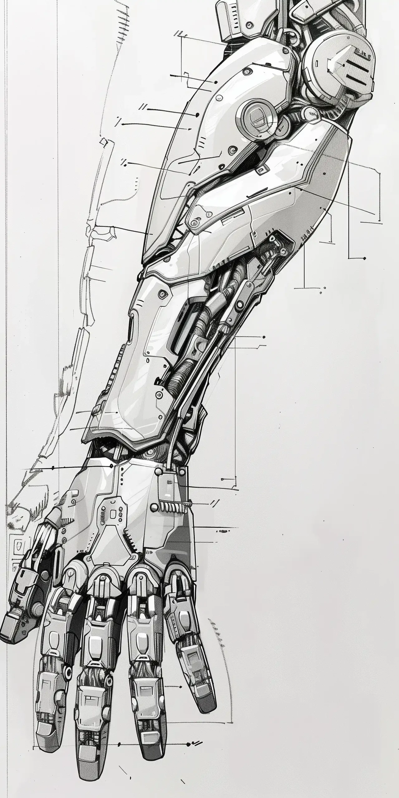Raw Mech Arm Joint Design Midjourney提示词
