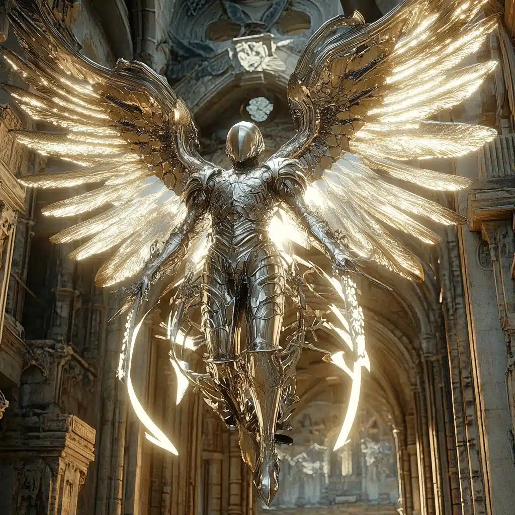 Clockwork Angel in Flight Midjourney提示词