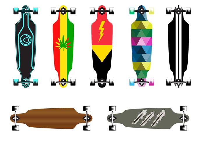 免费的Longboard矢量
