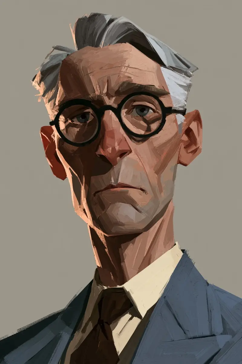 Painterly Expert Male Portrait Midjourney提示词