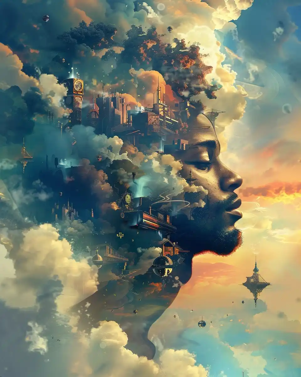 Steampunk Cloud City Midjourney提示词