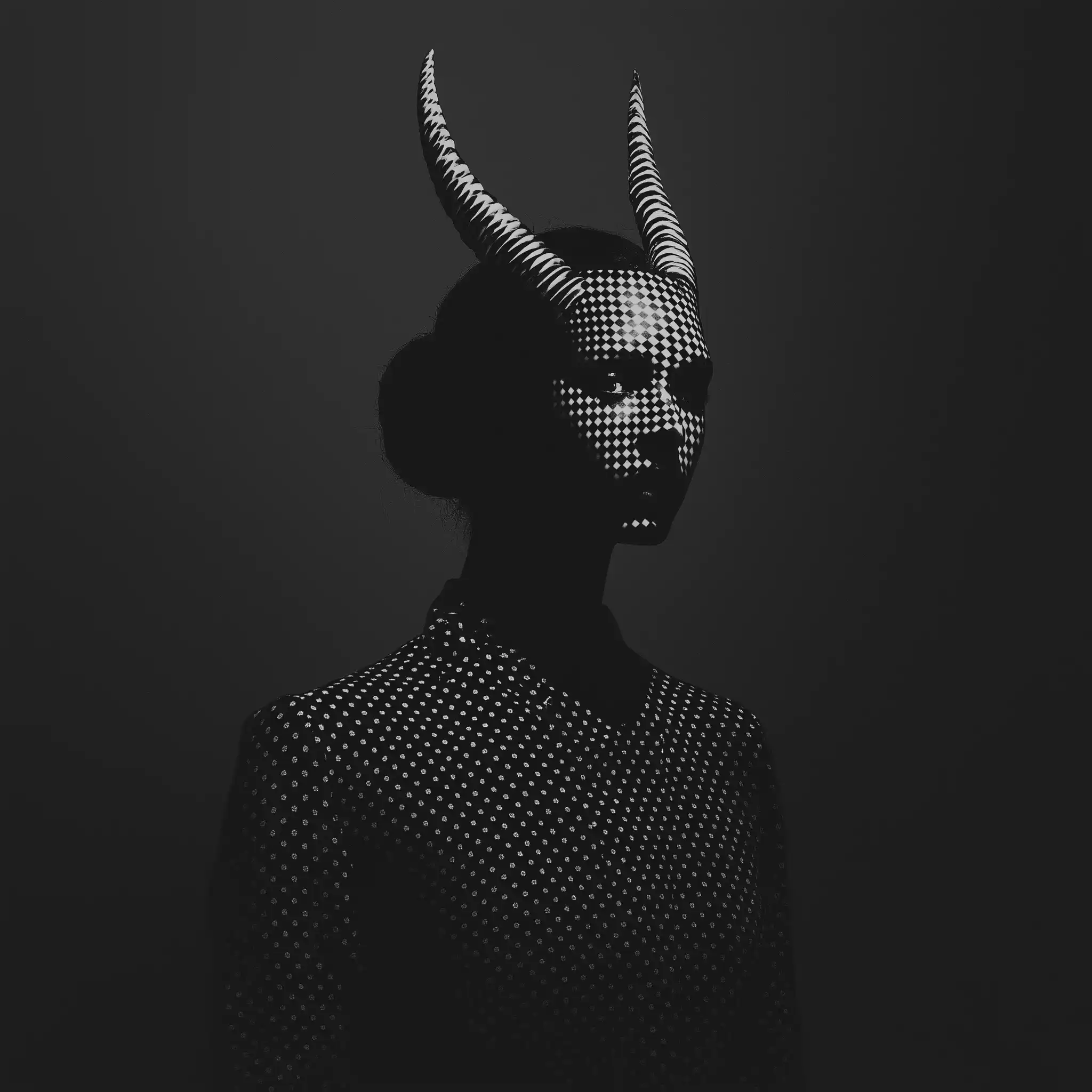 Surreal Woman with Gazelle Horns Midjourney提示词