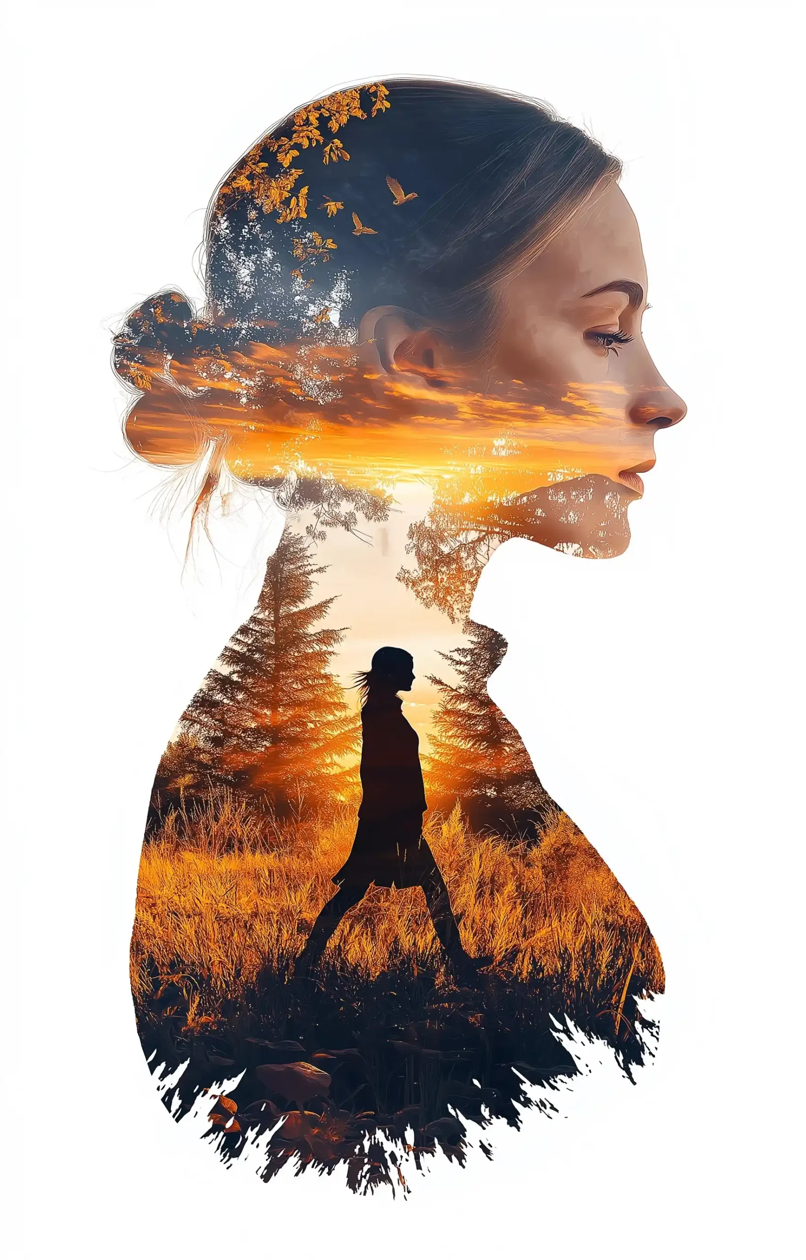 Watercolor Collage of Turkish Woman Midjourney提示词
