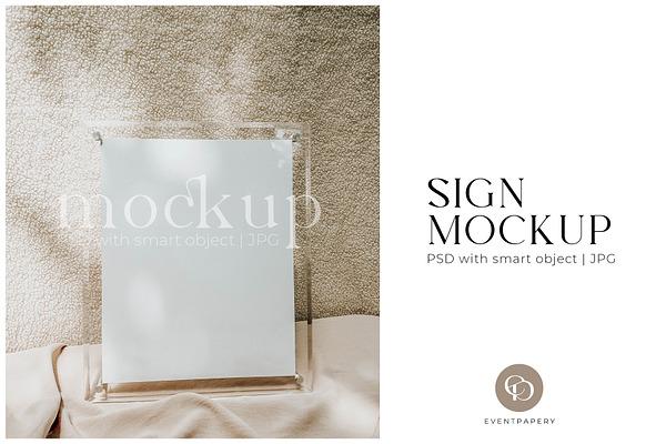 Table Sign Mockup 8x10